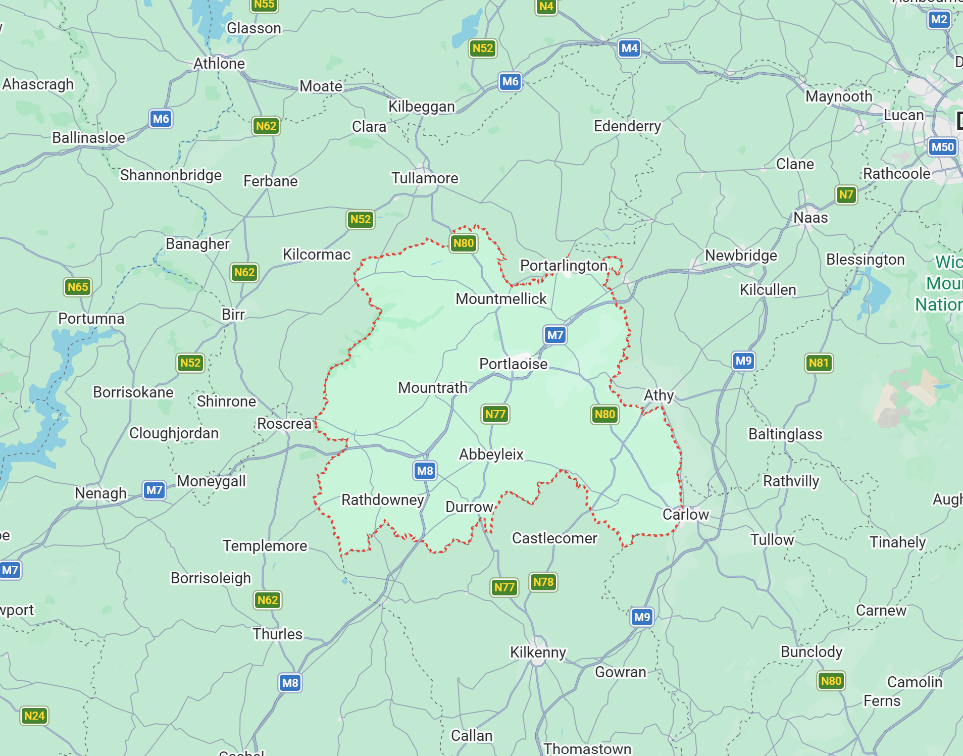 map of Laois