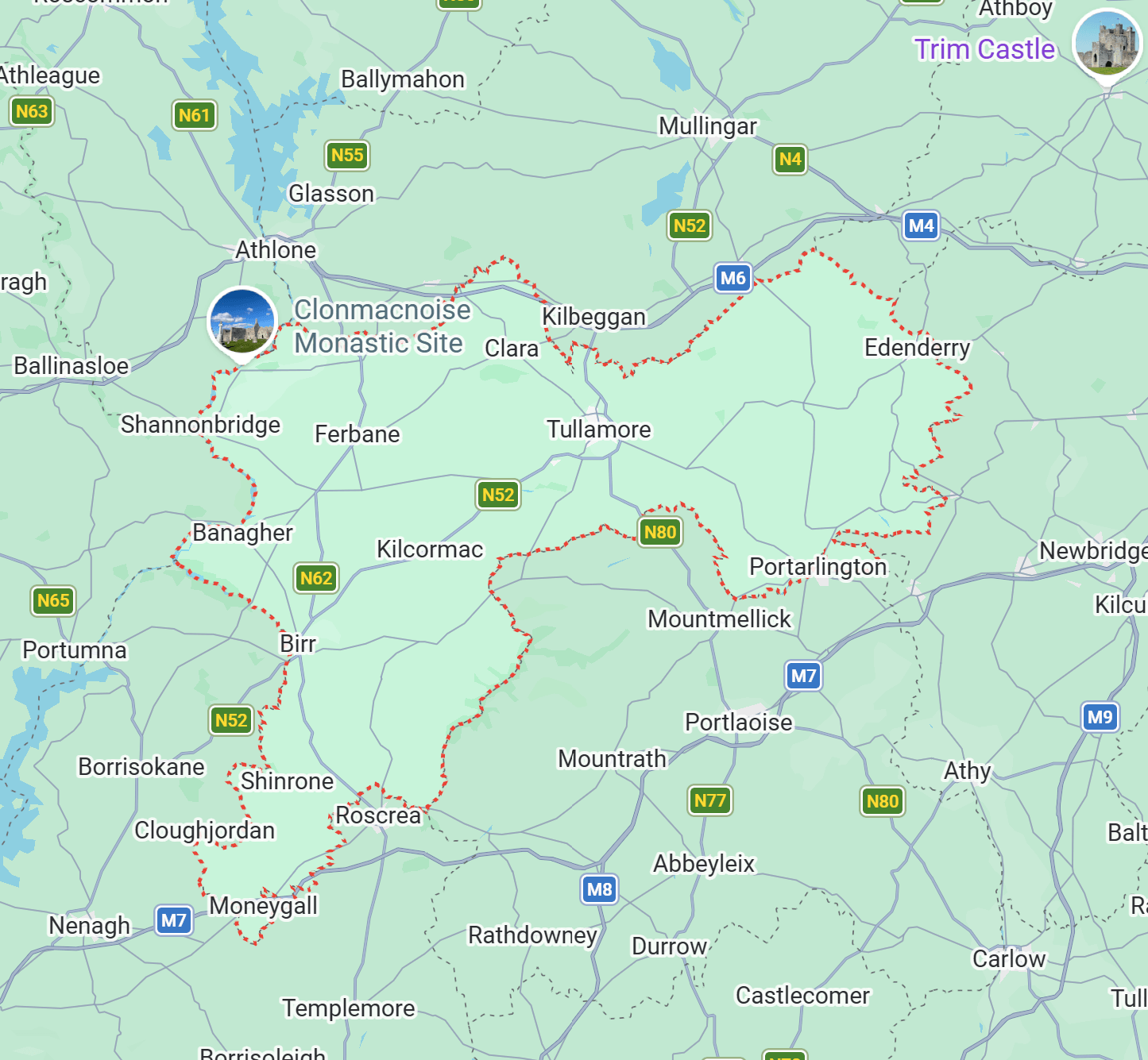 County Offaly Map
